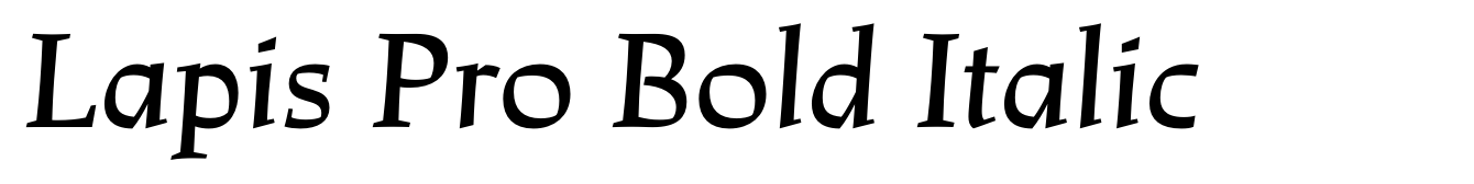 Lapis Pro Bold Italic